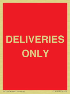 DELIVERIES ONLY